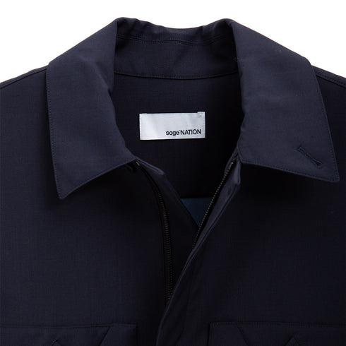 Sage Nation Zushi Jacket Navy Degli Uberti